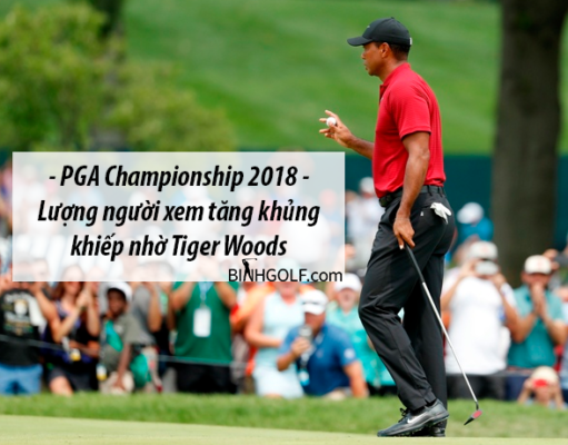 PGA Championship 2018 lượng người xem tăng khủng khiếp nhờ Tiger Woods