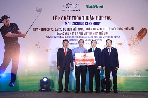 Huyền thoại golf Greg Norman hợp tác cùng Nutifood quảng bá cà phê Việt