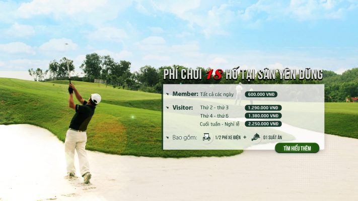 Bảng Giá Sân Gôn (Golf) Yên Dũng Resort & Golf Club Tại Bắc Giang