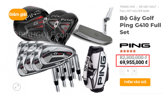 Giá Bộ Gậy Golf Ping G410