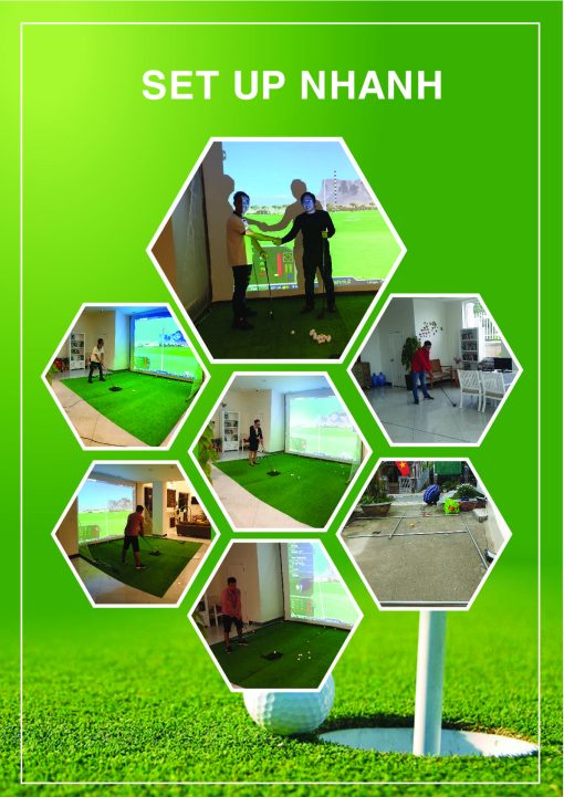 Thi Công Phòng Golf 3D Gói Bình Dân 6 Trong 1